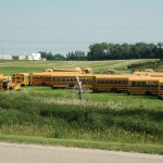 Schulbusfriedhof in Rugby, ND