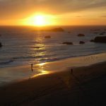 Sonnenuntergang im Harris Beach State Park, Brookings, OR