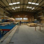 Halle mit Abbundmaschine Hundegger K2i+