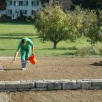 Blumenrasen, Buntbrache und Dachkräuter bilden drei abgetrennte Flächen