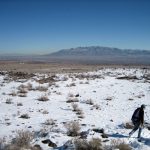 Sandia Peak, on the left side Santa Fe Baldy and Truchas Peaks